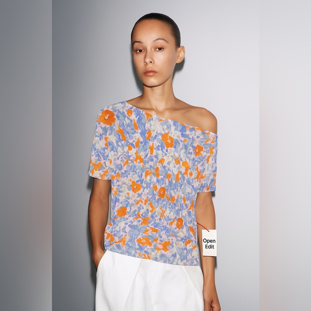 Open Edit Women's Floral Off-Shoulder Blouse